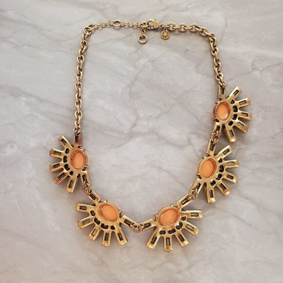 🧡 J.Crew Antique Rhinestones Crystal Pave Cluster Burst Statement Necklace 🧡 - Picture 10 of 16